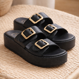 SANDALIA CUÑA PARA MUJER LOB FOOTWEAR NEGRO 74006066