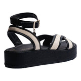 SANDALIA CUÑA PARA MUJER LOB FOOTWEAR NEGRO 74006069