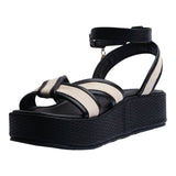 SANDALIA CUÑA PARA MUJER LOB FOOTWEAR NEGRO 74006069