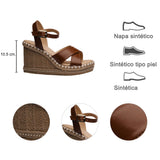 SANDALIA CUÑA PARA MUJER LOB FOOTWEAR CAFÉ 78406084