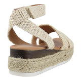 Sandalia Cuña Para Mujer Lob Footwear Rafia Beige 90604411