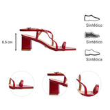 SANDALIA TACÓN PARA MUJER LOB FOOTWEAR  ROJO 81205723