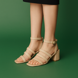SANDALIA TACÓN PARA MUJER LOB FOOTWEAR  BEIGE 82305712