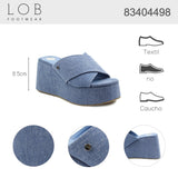 Sandalia Cuña Para Mujer Lob Footwear Oggi Azul 83404498