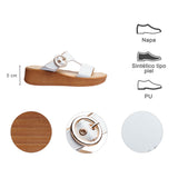 SANDALIA CUÑA PARA MUJER LOB FOOTWEAR BLANCO 83406047