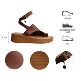 SANDALIA CUÑA PARA MUJER LOB FOOTWEAR CAFÉ 83406051