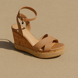 SANDALIA CUÑA PARA MUJER LOB FOOTWEAR  BEIGE 83705720