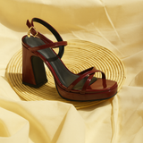 SANDALIA TACÓN PARA MUJER LOB FOOTWEAR ROJO 83705739