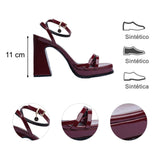 SANDALIA TACÓN PARA MUJER LOB FOOTWEAR ROJO 83705739