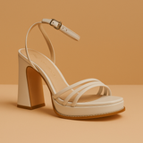 SANDALIA TACÓN PARA MUJER LOB FOOTWEAR BEIGE 83705740
