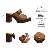SANDALIA TACÓN PARA MUJER LOB FOOTWEAR TAN 83706475