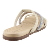 Sandalia Piso Para Mujer Lob Footwear Napa Turim Beige 86804731