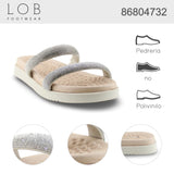 Sandalia Piso Para Mujer Lob Footwear Tira Pronta Blanco 86804732