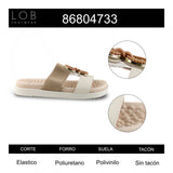 Sandalia Piso Para Mujer Lob Footwear Elastico/Napa Floather Café 86804733