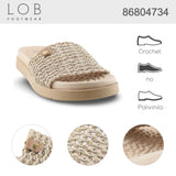 Sandalia Piso Para Mujer Lob Footwear Tira Pronta Beige 86804734