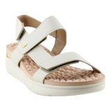 Sandalia Cuña Para Mujer Lob Footwear Napa Floather Blanco 86804738