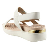 Sandalia Cuña Para Mujer Lob Footwear Napa Floather Blanco 86804738