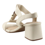 Sandalia Tacon Para Mujer Lob Footwear Floather/Elastico Beige 86804769