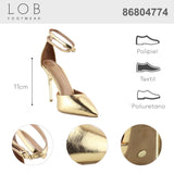 Zapatilla Para Mujer Lob Footwear Metalizado Reflexo Oro 86804774