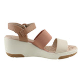 Sandalia Cuña Para Mujer Lob Footwear Floather/Elastico Beige 86804777