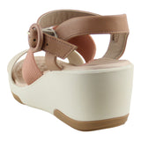 Sandalia Cuña Para Mujer Lob Footwear Floather/Elastico Beige 86804777