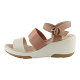 Sandalia Cuña Para Mujer Lob Footwear Floather/Elastico Beige 86804777