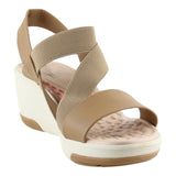 Sandalia Cuña Para Mujer Lob Footwear Floather/Elastico Café 86804778