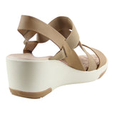 Sandalia Cuña Para Mujer Lob Footwear Floather/Elastico Café 86804778