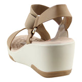 Sandalia Cuña Para Mujer Lob Footwear Floather/Elastico Café 86804778