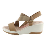 Sandalia Cuña Para Mujer Lob Footwear Floather/Elastico Café 86804778