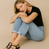 SANDALIA DE TACON NEGRA PARA MUJER DE PIEL SINTETICA LOB FOOTWEAR 86805058
