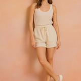 SANDALIA DE PISO BEIGE PARA MUJER DE PIEL SINTETICA LOB FOOTWEAR 86805069