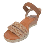 sandalia cuna para mujer lob footwear t pronta elast turim beige 86805075