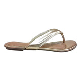 sandalia piso para mujer lob footwear metalizado premium oro 86805076