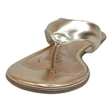 sandalia piso para mujer lob footwear metalizado premium oro 86805076