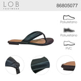 sandalia piso para mujer lob footwear pele strech negro 86805077