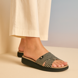 SANDALIA CUÑA NEGRA PARA MUJER DE TEXTIL LOB FOOTWEAR 86805081