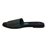 sandalia piso para mujer lob footwear np capri glam negro 86805084