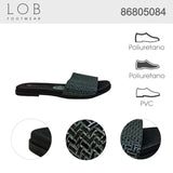 sandalia piso para mujer lob footwear np capri glam negro 86805084