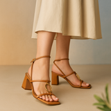 SANDALIA TACON CAFE PARA MUJER DE TIRAS LOB FOOTWEAR 86805088