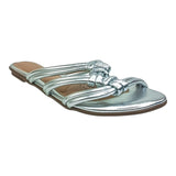 sandalia piso para mujer lob footwear gaspea ibiza metalizado plata 86805444