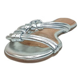 sandalia piso para mujer lob footwear gaspea ibiza metalizado plata 86805444