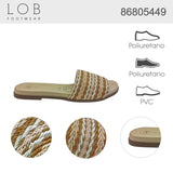 sandalia piso para mujer lob footwear tira pronta cafe 86805449