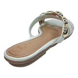 sandalia piso para mujer lob footwear napa sardenha blanco 86805451