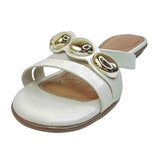 sandalia piso para mujer lob footwear napa sardenha blanco 86805451