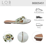 sandalia piso para mujer lob footwear napa sardenha blanco 86805451