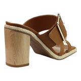 Sandalia Tacón Para Mujer Lob Footwear Pu Café 92404092