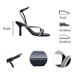 SANDALIA TACÓN PARA MUJER LOB FOOTWEAR NEGRO 87505715