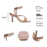 SANDALIA TACÓN PARA MUJER LOB FOOTWEAR ORO ROSADO 87505716