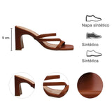 SANDALIA TACÓN PARA MUJER LOB FOOTWEAR TAN 87506065